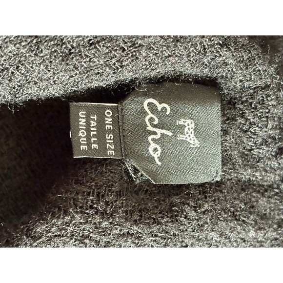 Echo Shawl Wrap Open Cardigan Sweater Black O/S - Picture 7 of 7